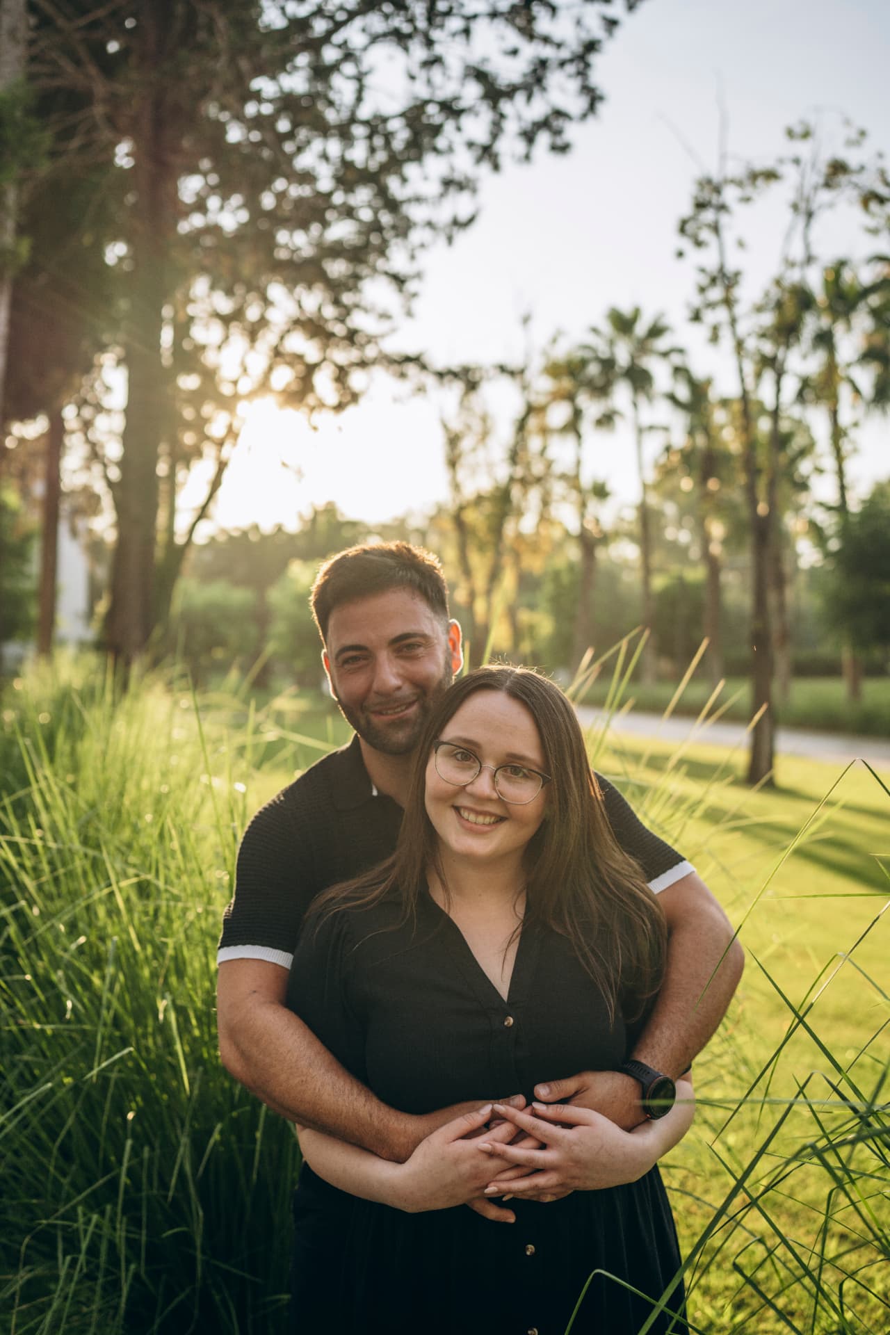 Adem and Fran in the evening light
